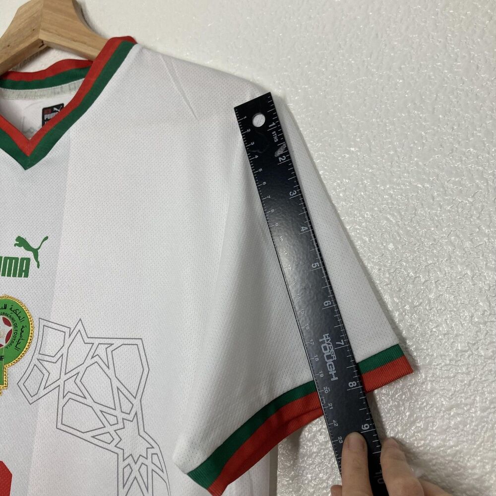 Morocco Soccer Jersey Youth  XL White Puma Hakimi 2 DryCell National Team Home - Picture 9 of 15